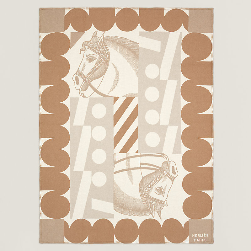 Cheval Joker blanket - Brown | Hermès Hong Kong SAR